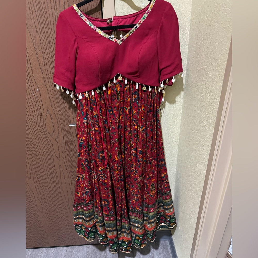 Maroon chaniya choli